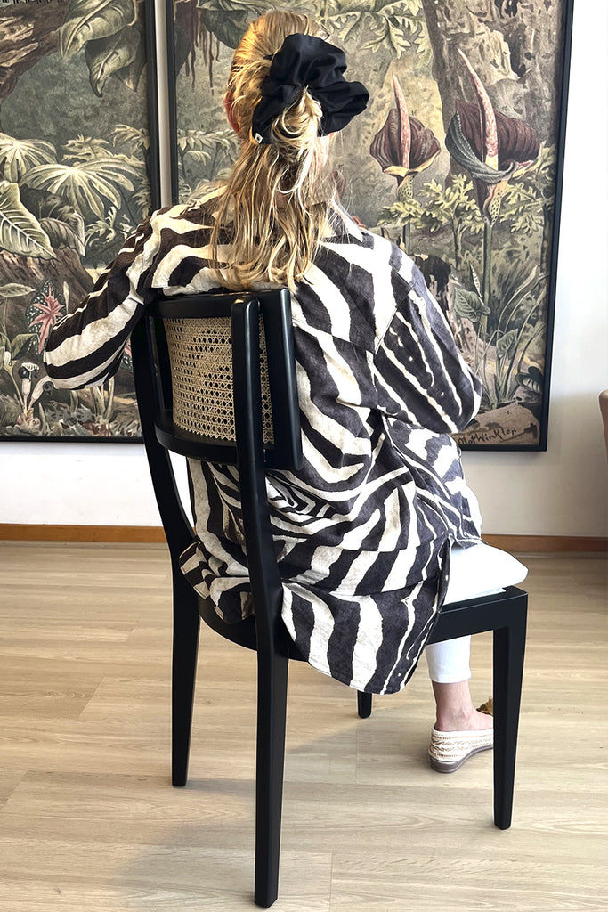 Silla Carlota - Madera nativa y Junco natural - Color negro  - 15% DCTO!