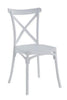 Pack 4 Sillas Crossback PP - Terraza Exterior o Comedor - Blanca - 25% DCTO!