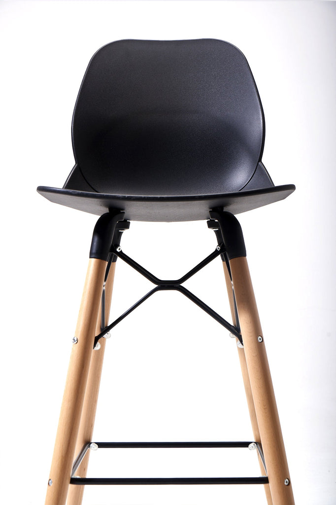 Pack 4 Taburete Alto LEAF  (68cms) - NEGRO - 50% DCTO!