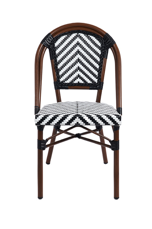 Silla Terraza Parisina Amelie - Blanco/Negro