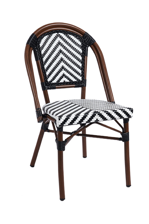 Silla Terraza Parisina Amelie - Blanco/Negro