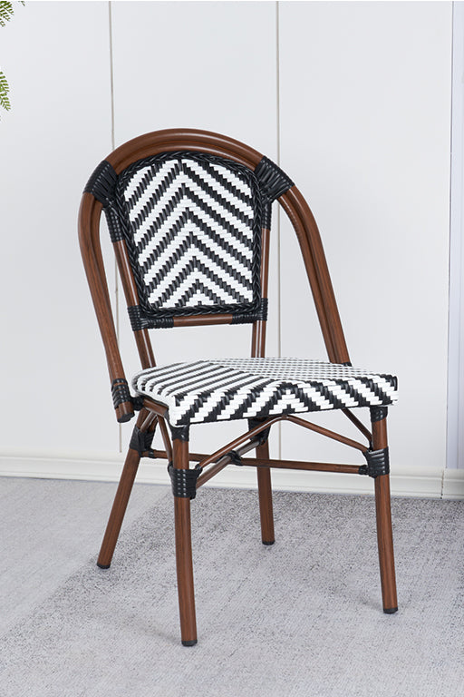 Silla Terraza Parisina Amelie - Blanco/Negro