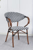 Pack 4 Silla Parisina BISTRO con reposabrazos - Blanco/Negro -  20% DCTO!