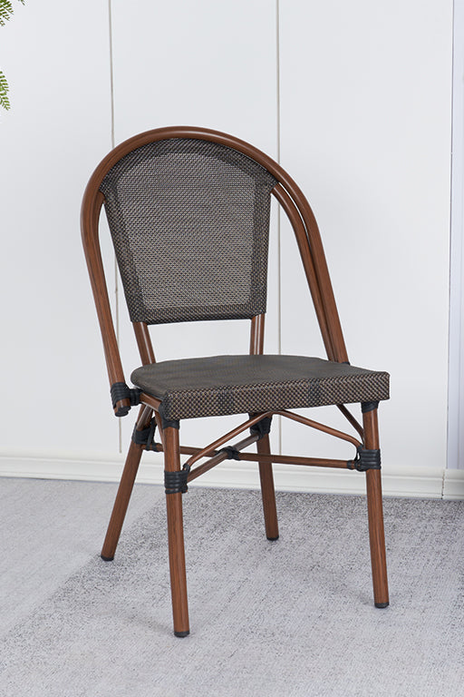 Pack 4 Silla Terraza Parisina - Textilene - cafe oscuro - 20% DCTO!