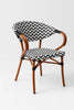PACK 4 Silla Parisina BISTRO con ReposaBrazos- Blanco/Negro