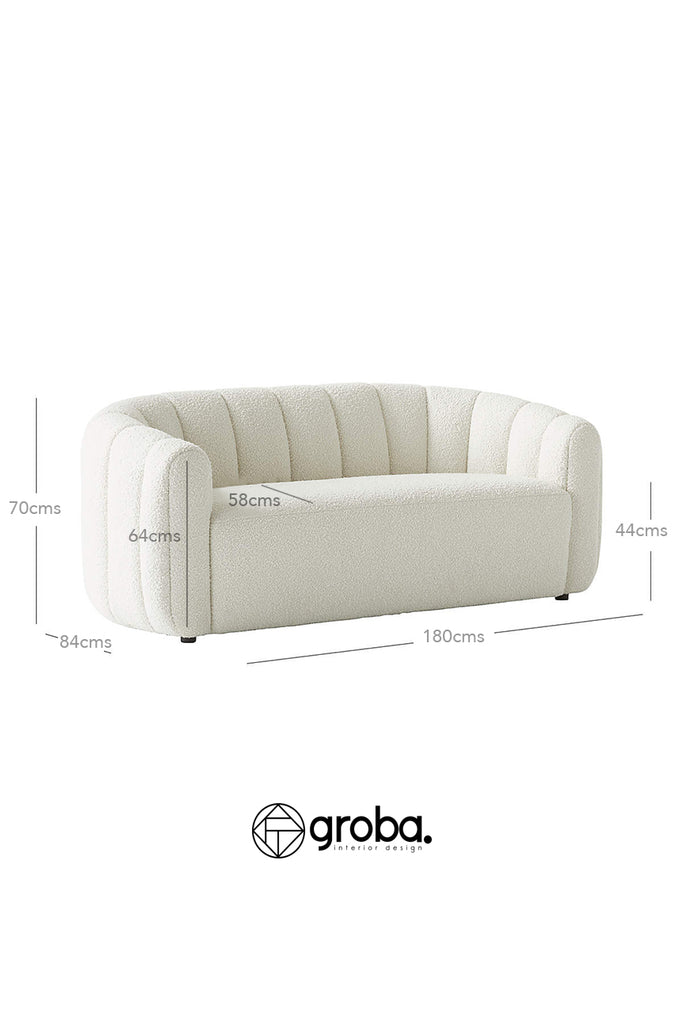 Sofa IBIZA - Tela Boucle / Medidas: 180, 200, 220