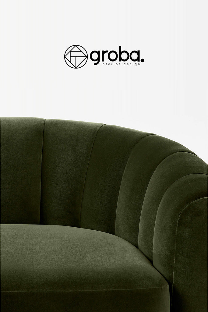 Sofa IBIZA - VELVET VERDE  / Medidas: 180, 200, 220