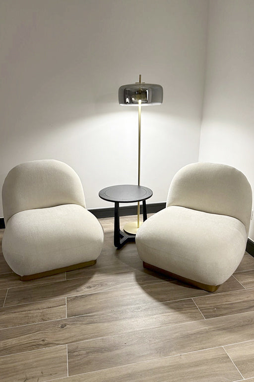 Sofa Butaca Ophelia Nieve - Tela Boucle / Velvet