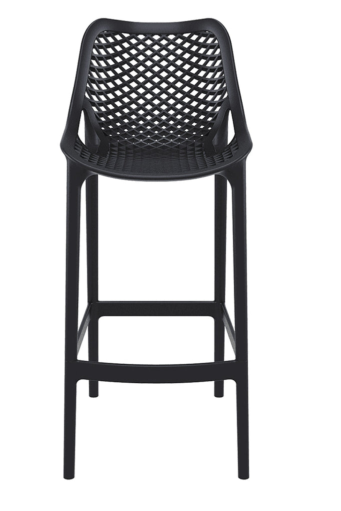 Pack 4 Taburete Piso de Bar Terraza Exterior - DUBLIN - Negro - 20% DCTO!