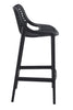 Pack 4 Taburete Piso de Bar Terraza Exterior - DUBLIN - Negro - 20% DCTO!