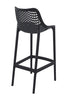 Pack 4 Taburete Piso de Bar Terraza Exterior - DUBLIN - Negro - 20% DCTO!