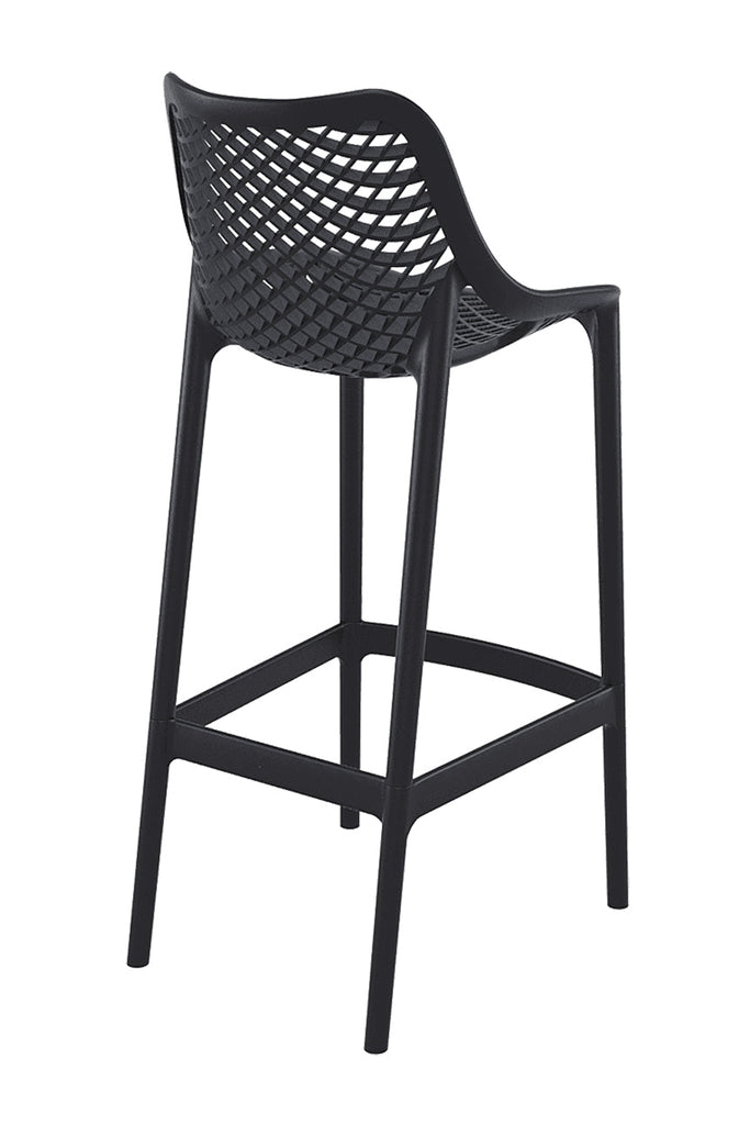 Pack 4 Taburete Piso de Bar Terraza Exterior - DUBLIN - Negro - 20% DCTO!