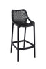 Pack 4 Taburete Piso de Bar Terraza Exterior - DUBLIN - Negro - 20% DCTO!