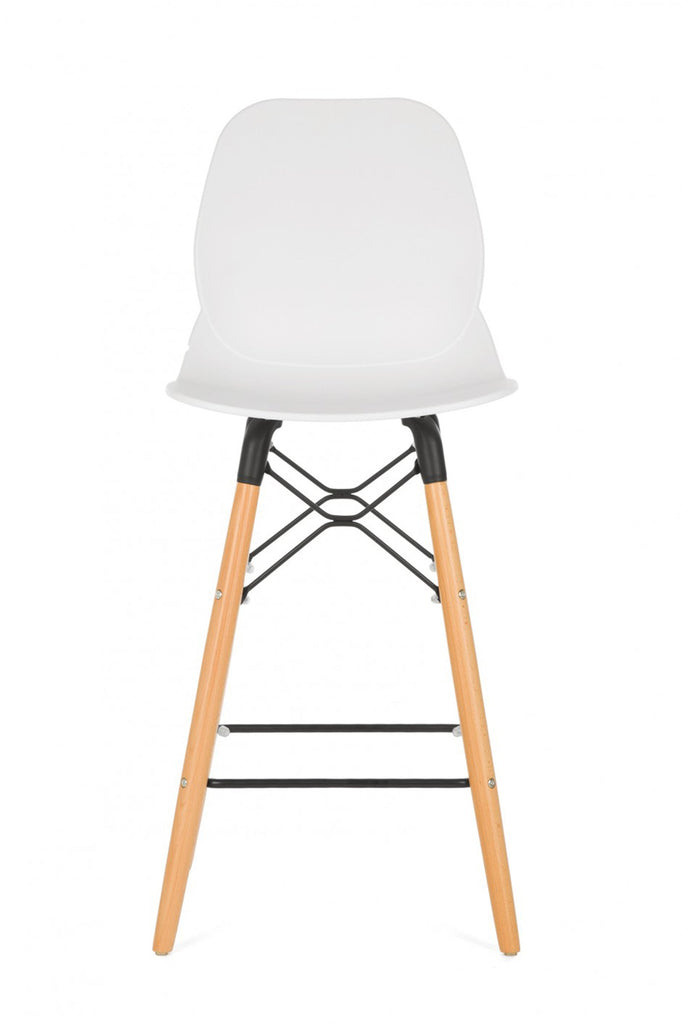 Pack 4 Taburete Alto LEAF  (68cms) - BLANCO - 50% DCTO!