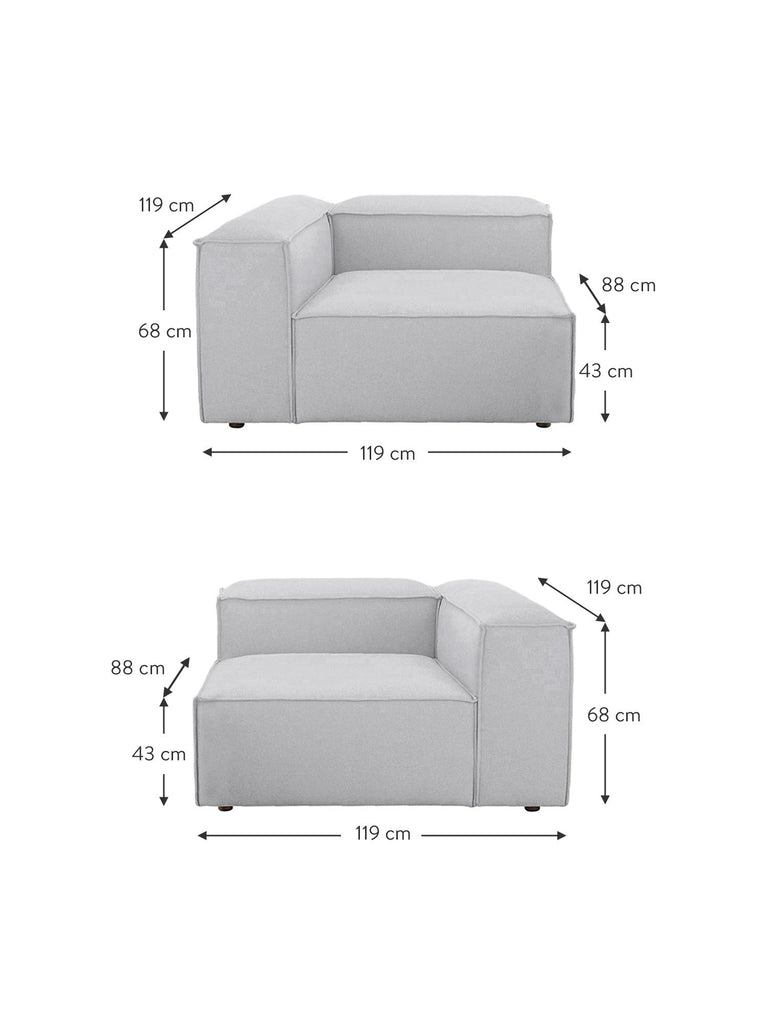SOFA FULHAM MODUALR 3C - ACERO