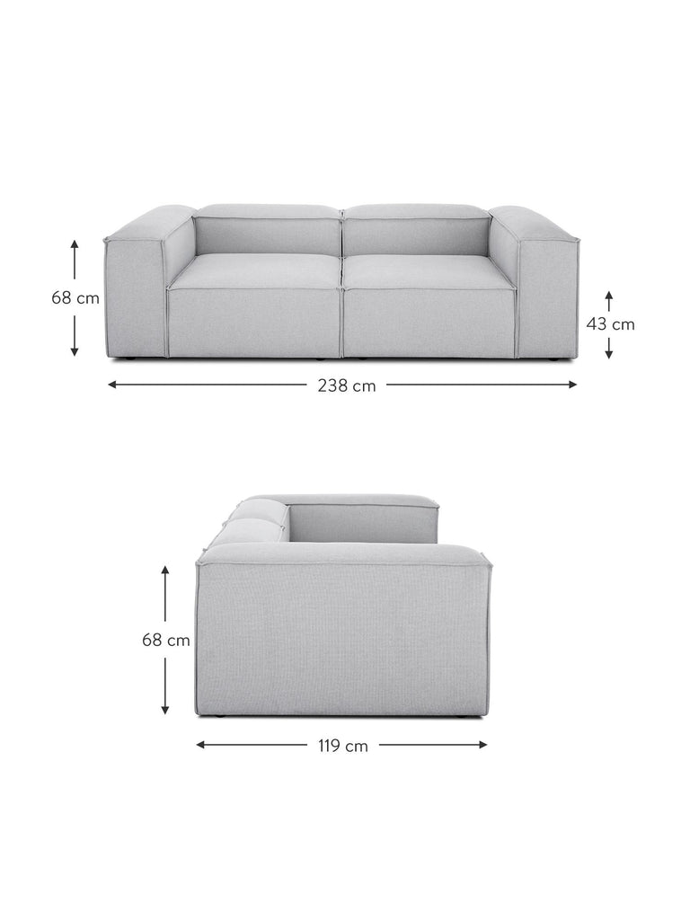 SOFA FULHAM MODUALR 3C - ACERO