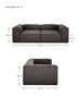 SOFA FULHAM MODUALR 3C - GRAFITO