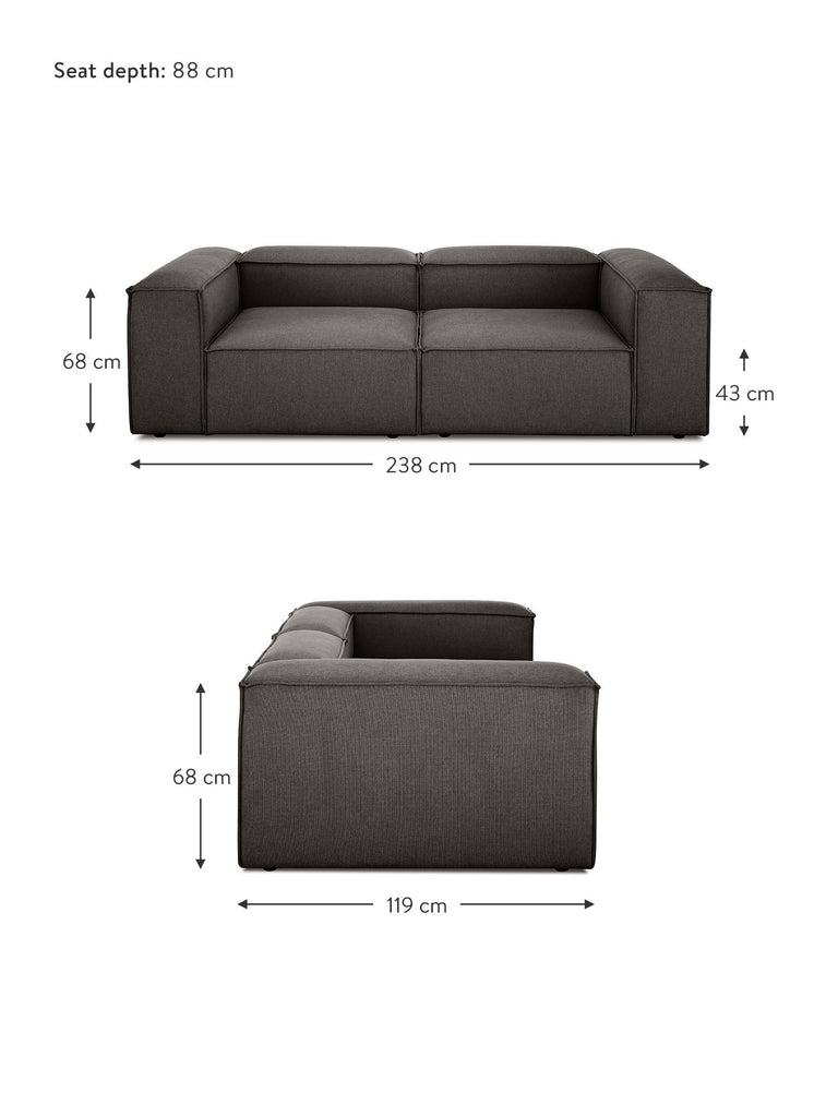 SOFA FULHAM MODUALR 3C - GRAFITO