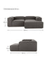 SOFA FULHAM SECCIONAL DERECHO - COLOR GRAFITO