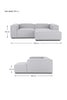 SOFA FULHAM SECCIONAL DERECHO - COLOR ACERO