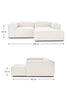 SOFA FULHAM SECCIONAL DERECHO - COLOR CRUDO
