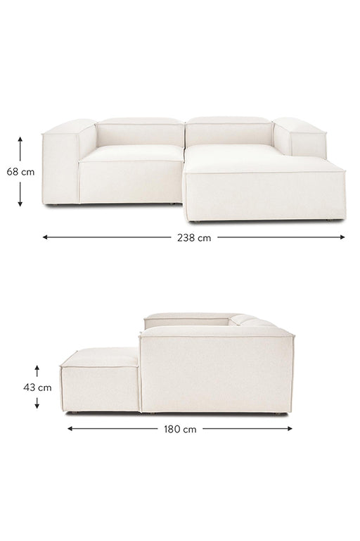 SOFA FULHAM SECCIONAL DERECHO - COLOR CRUDO