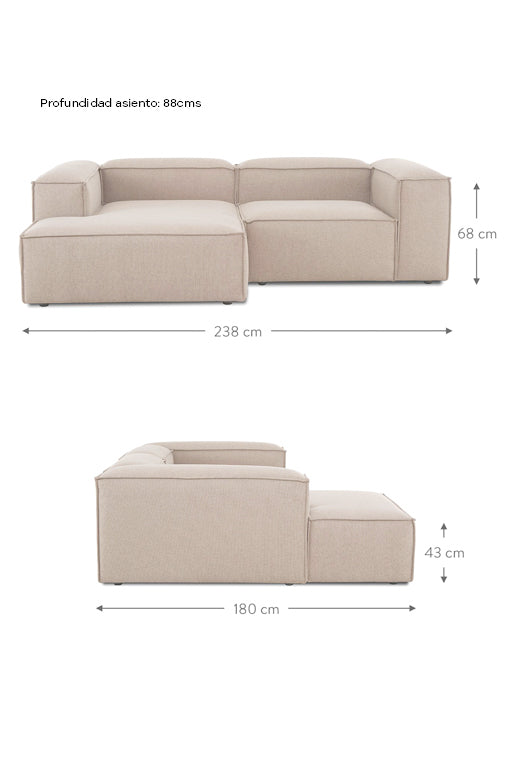 SOFA FULHAM SECCIONAL IZQUIERDO - COLOR ARENA