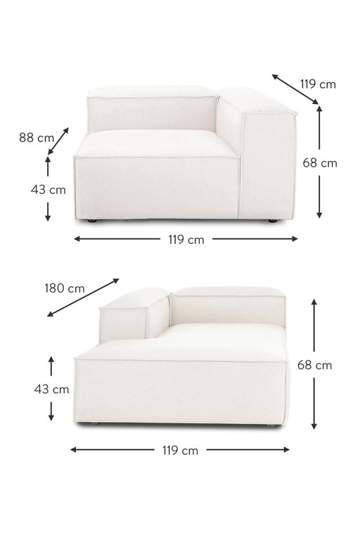 SOFA FULHAM SECCIONAL IZQUIERDO - COLOR CRUDO
