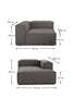 SOFA FULHAM SECCIONAL DERECHO - COLOR GRAFITO
