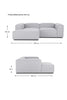 SOFA FULHAM SECCIONAL IZQUIERDO - COLOR ACERO
