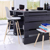 Pack 2 Taburete Alto LEAF  (68cms) - NEGRO - 30% DCTO!