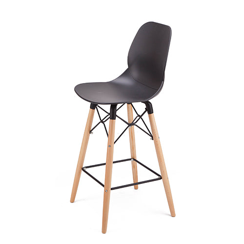 Pack 2 Taburete Alto LEAF  (68cms) - NEGRO - 30% DCTO!