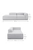 SOFA FULHAM DIVAN - DERECHO - ACERO
