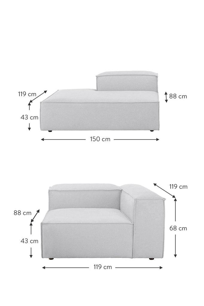 SOFA FULHAM DIVAN - IZQUIERDO - ACERO