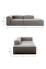 SOFA FULHAM DIVAN - IZQUIERDO - GRAFITO