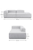 SOFA FULHAM DIVAN - IZQUIERDO - ACERO