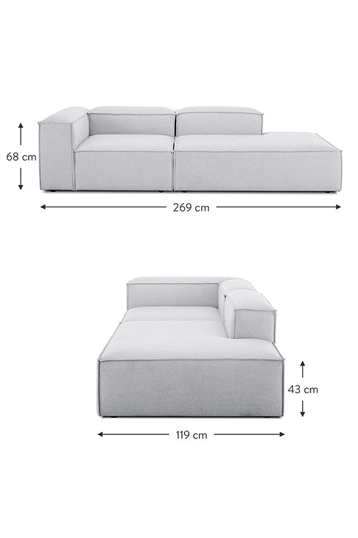 SOFA FULHAM DIVAN - IZQUIERDO - ACERO