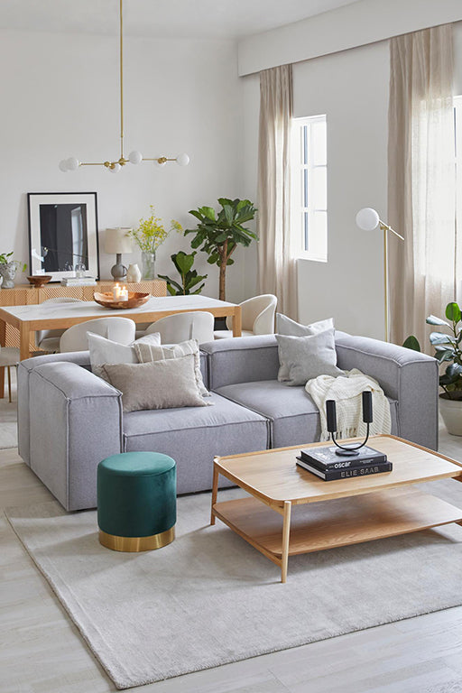 SOFA FULHAM MODUALR 3C - ACERO