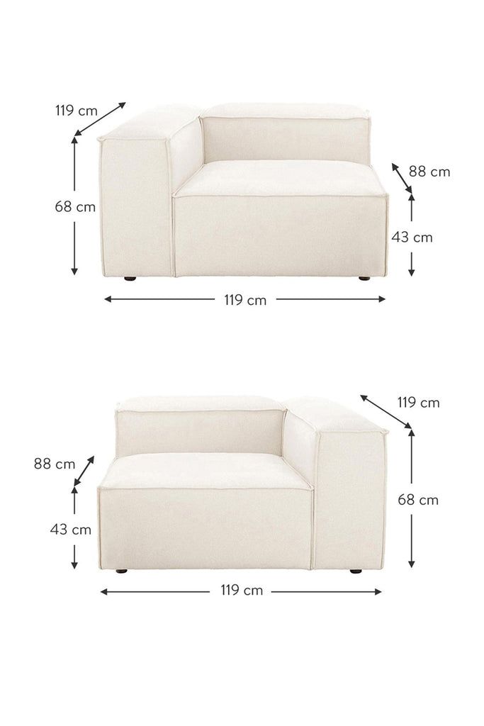 SOFA FULHAM MODUALR 3C - CRUDO