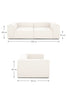 SOFA FULHAM MODUALR 3C - CRUDO