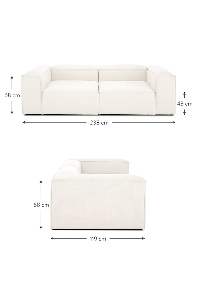 SOFA FULHAM MODUALR 3C - CRUDO