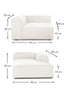 SOFA FULHAM SECCIONAL DERECHO - COLOR CRUDO