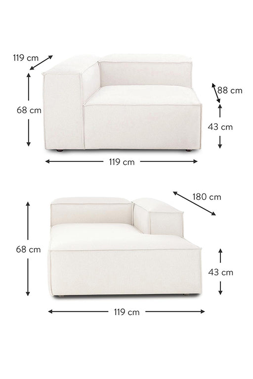 SOFA FULHAM SECCIONAL DERECHO - COLOR CRUDO