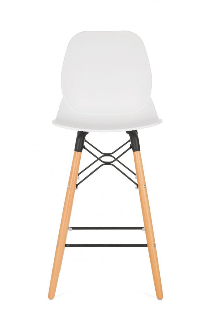 Pack 2 Taburete Alto LEAF (68cms) - BLANCO - 40% DCTO!